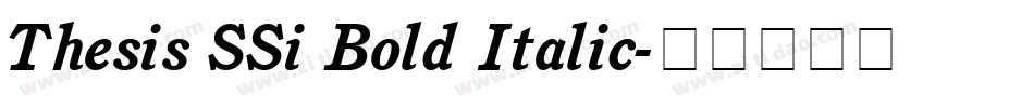 Thesis SSi Bold Italic字体转换